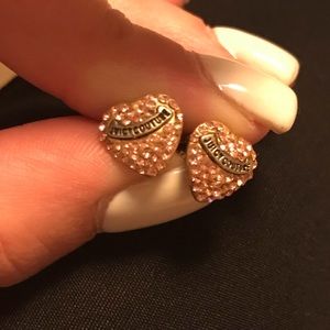 Pink heart juicy couture earrings